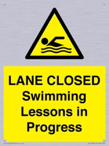 LANE CLOSED Swimming Lessons in Progress